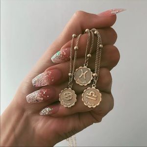Zodiac Constellation Gold Coin Necklace